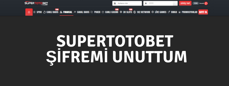 Supertotobet şifremi unuttum