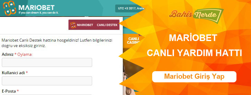 Mariobet Canlı Yardım Hattı