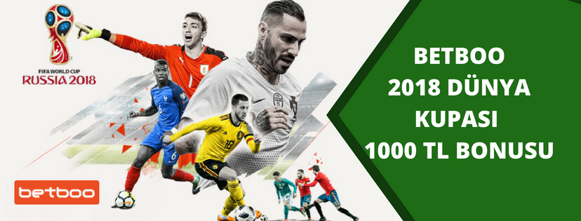 2018 Dünya Kupası Betboo 1000 TL Bonus